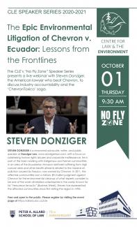 Event Poster for Steven Donziger Public Talk 