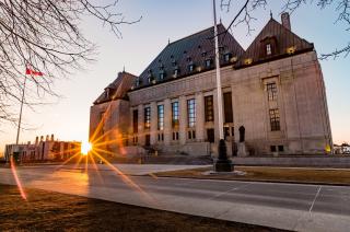 The Supreme Court of Canada at sunset