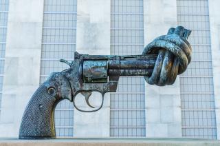 Knotted gun sculpture