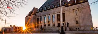 The Supreme Court of Canada at sunset