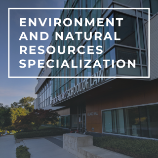 Environment and Natural Resources Specialization written over Allard building