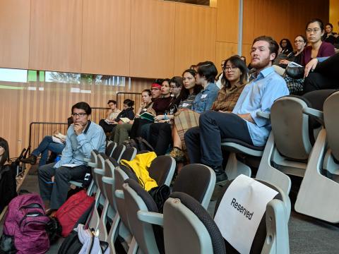 A shot of part of the audience at the 2018 Students for Mining Justice conference