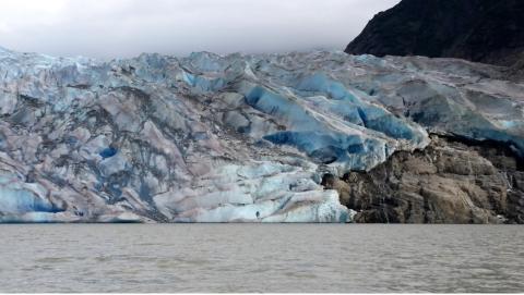 Photo of the Mendenhall Glacier in Juneau, Alaska.