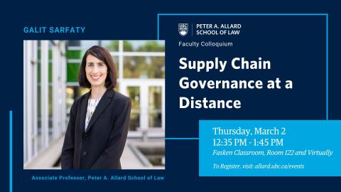 2023 03 02 - Supply Chain Governance at a Distance - LAW