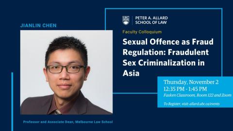 2023 11 02 - Sexual Offence as Fraud Regulation Fraudulent Sex Criminalization in Asia - Law