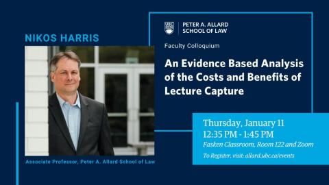 2024 01 11 - An Evidence Based Analysis of the Costs and Benefits of Lecture Capture - LAW