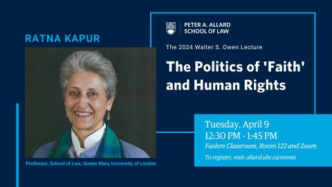 2024 04 09 - The Politics of Faith and Human Rights - LAW