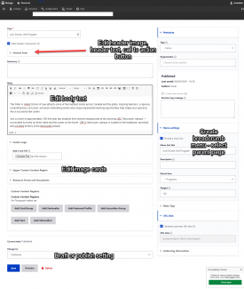 Landing page URL