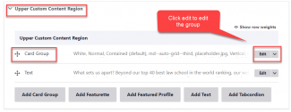 Editing card groups screenshot
