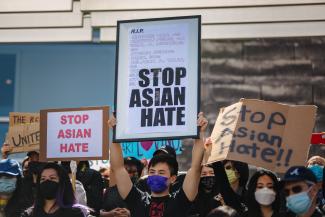 Rally to stop anti-Asian hate. Photo by Jason Leung.