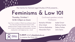 CFLS_Feminisms & Law poster