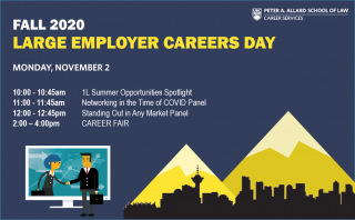 Fall 2020 Large Employer Career Fair Poster