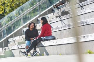 UBC students sitting outside