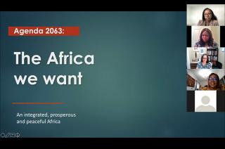 Agenda 2063: The Africa we want, Zoom slide screen capture