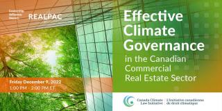 Effective Climate Governance in the Canadian Commercial Real Estate Sector