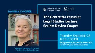 The Centre for Feminist Legal Studies Lecture Series Davina Cooper
