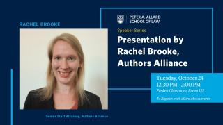 Presentation by Rachel Brooke, Authors Alliance