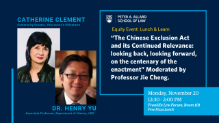  Equity Event Lunch & Learn The Chinese Exclusion Act and its Continued Relevance