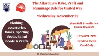 The Allard Law Bake, Rummage and Craft Sale for the United Way