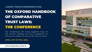 The Oxford Handbook of Comparative Trust Laws - Conference - Law