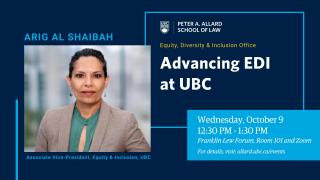 2024 10 09 - Advancing EDI at UBC - LAW