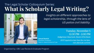 2024 11 05 - Legal Scholar - Samuel Beswick - LAW