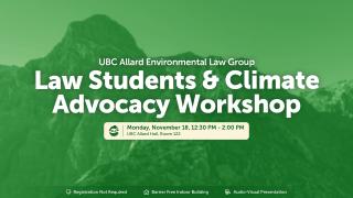 2024 11 18 - Law Students & Climate Advocacy Workshop - LAW