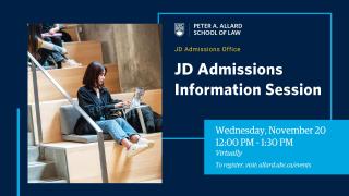 2024 11 20 - JD Admissions Information Session - LAW