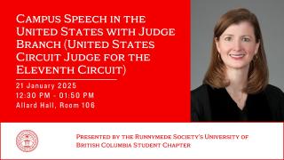 2025 01 21 - Campus Speech in the United States with Hon. Elizabeth L. Branch - LAW
