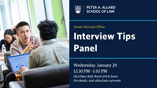 2025 01 29 - Interview Tips Panel - LAW