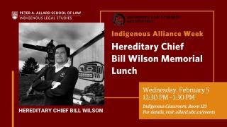 2025 02 05 - Hereditary Chief Bill Wilson Lunch - LAW