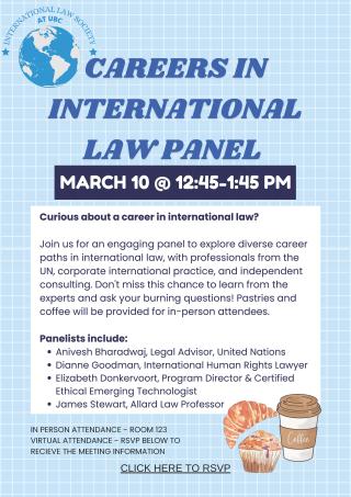 2025 03 10 - Careers in International Law Panel - LAW